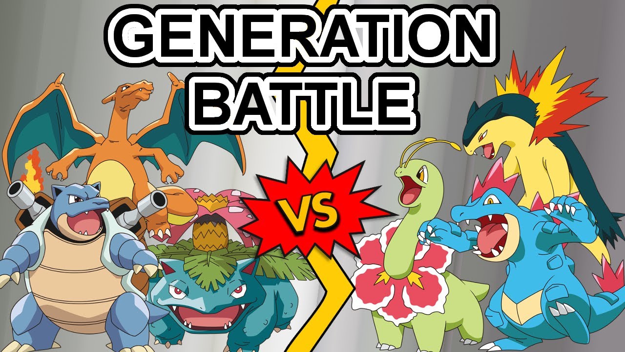 Pokémon Generation Battle - Starter Evolution 1. Gen vs. 2 Gen [Pokémon Stadium 2]