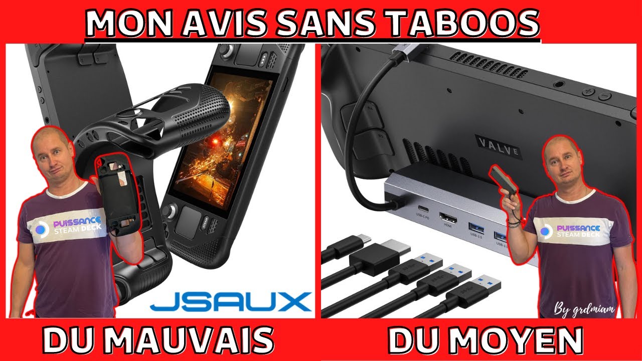 STEAM DECK Dock et coque silicone JSAUX, pas terrible? Avis sans taboo et test