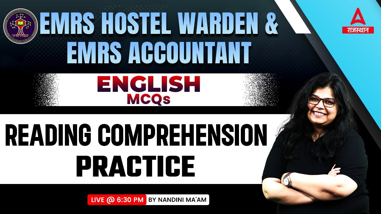 Reading Comprehension Practice | English for EMRS Hostel Warden & Accountant Classes by Nandani mam