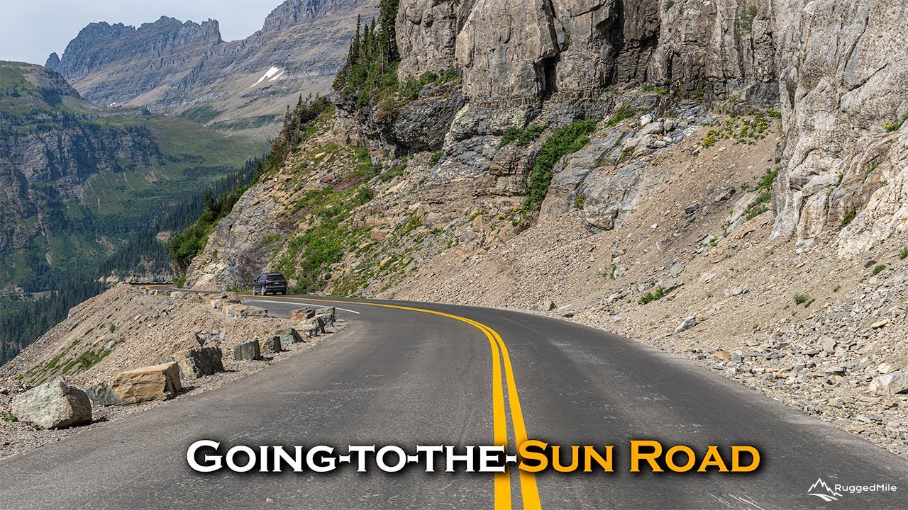 Going-To-The-Sun-Road Full Drive Footage from East to West