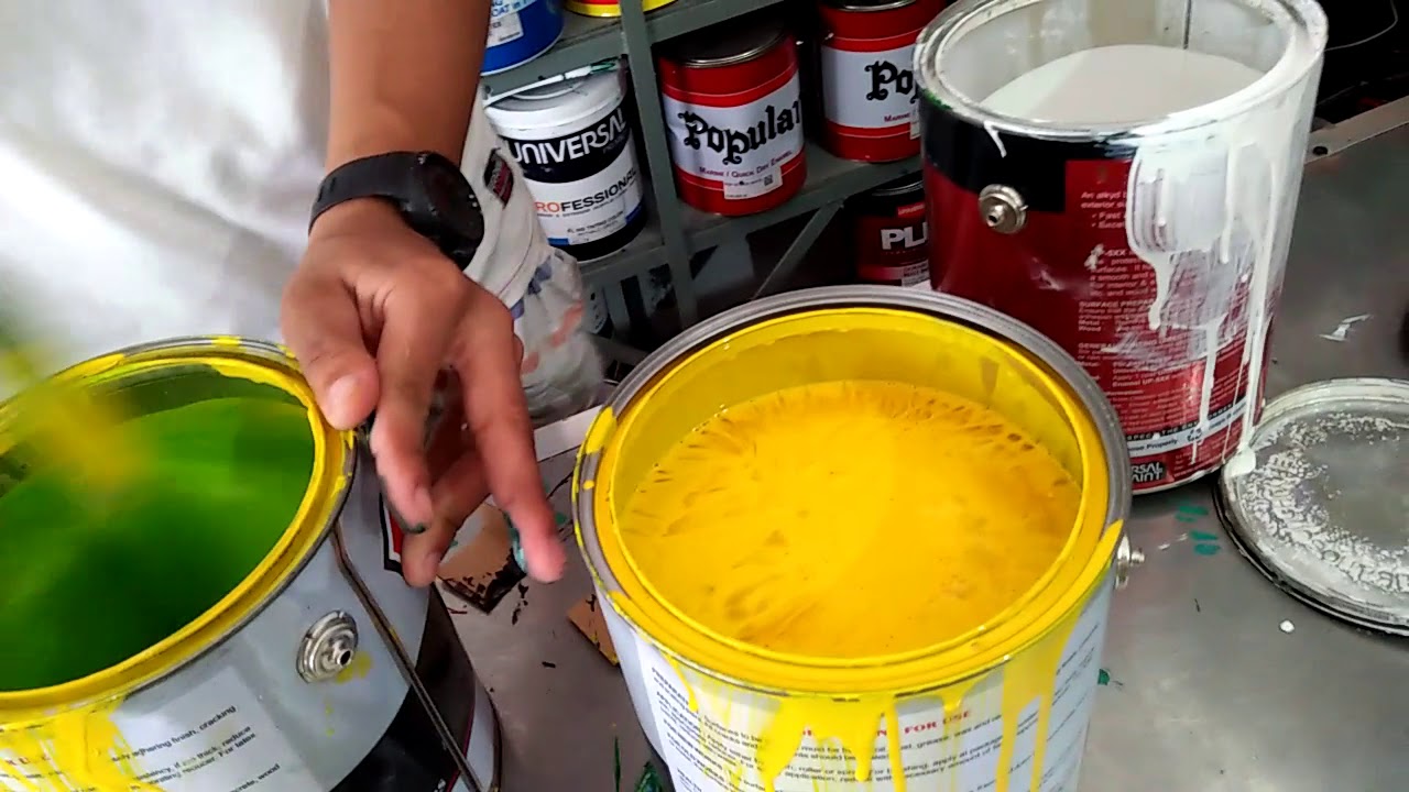 mixing paint by remeul baranggan##apple green