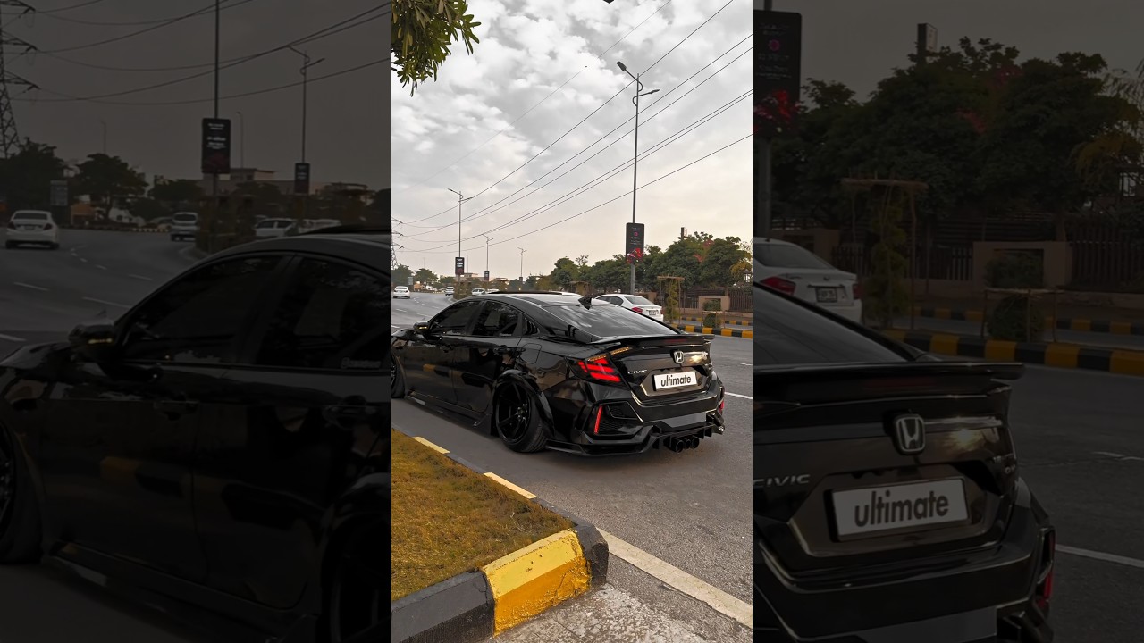 Honda Civic Modified X RS BEAST Black 🖤 #civic #modified #motivation #car #review