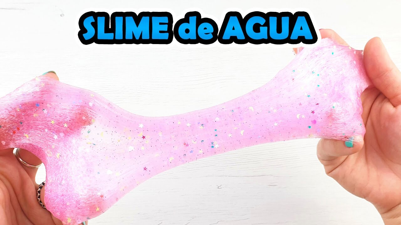 💦 C&oacute;mo hacer SLIME de AGUA en 2 minutos &iexcl;Receta S&uacute;per F&aacute;cil!