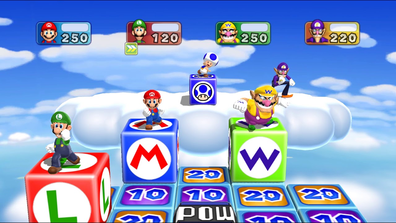 Mario Party 9 High Rollers #2 Mario vs Luigi vs Wario vs Waluigi Master Difficulty