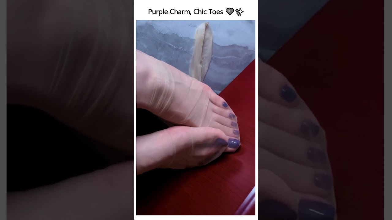 💜 Purple Charm Pedicure | Perfect Match for Long Chic Toes ✨👡 