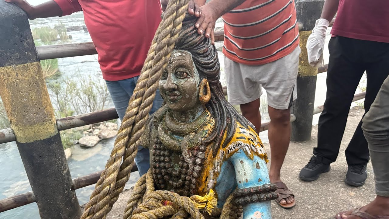 Chandil DAM में चमत्कार!200 किलो  की भगवान शिव की विशाल प्रतिमा मिली, श्रद्धालुओं की उमड़ी भीड़..