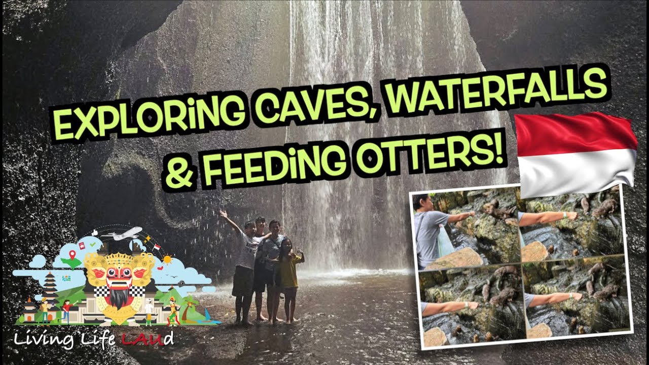 DAY 4: EXPLORING CAVES, WATERFALLS & FEEDING OTTERS IN BALI! | EP:281