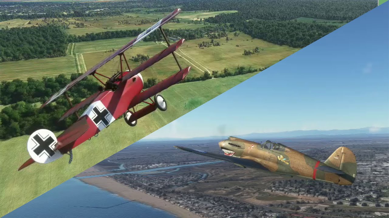 Testing Aircraft For MSFS2020: Fokker DR.1 Triplane by Mykrode and Curtiss P-40 Warhawk by FSAdni