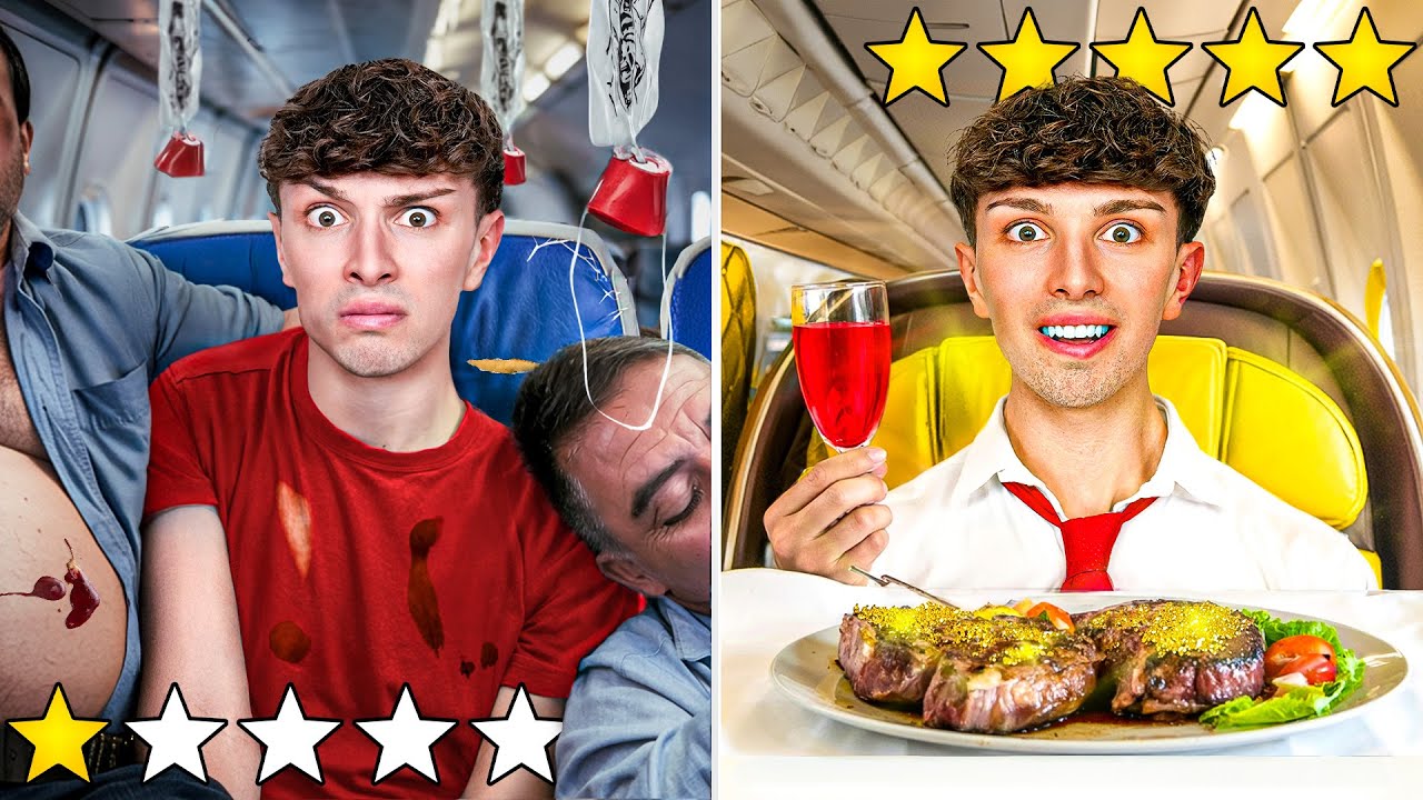 I Tried CHEAP vs EXPENSIVE Airplane Seats Challenge!
