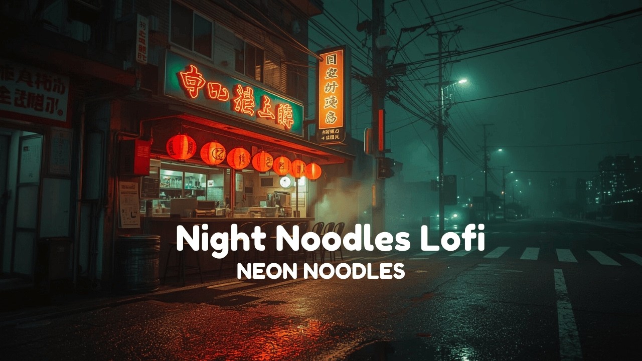 Midnight Rain Noodles Bar ☕ Relaxing Lofi Beats for Sleep & Stress Relief