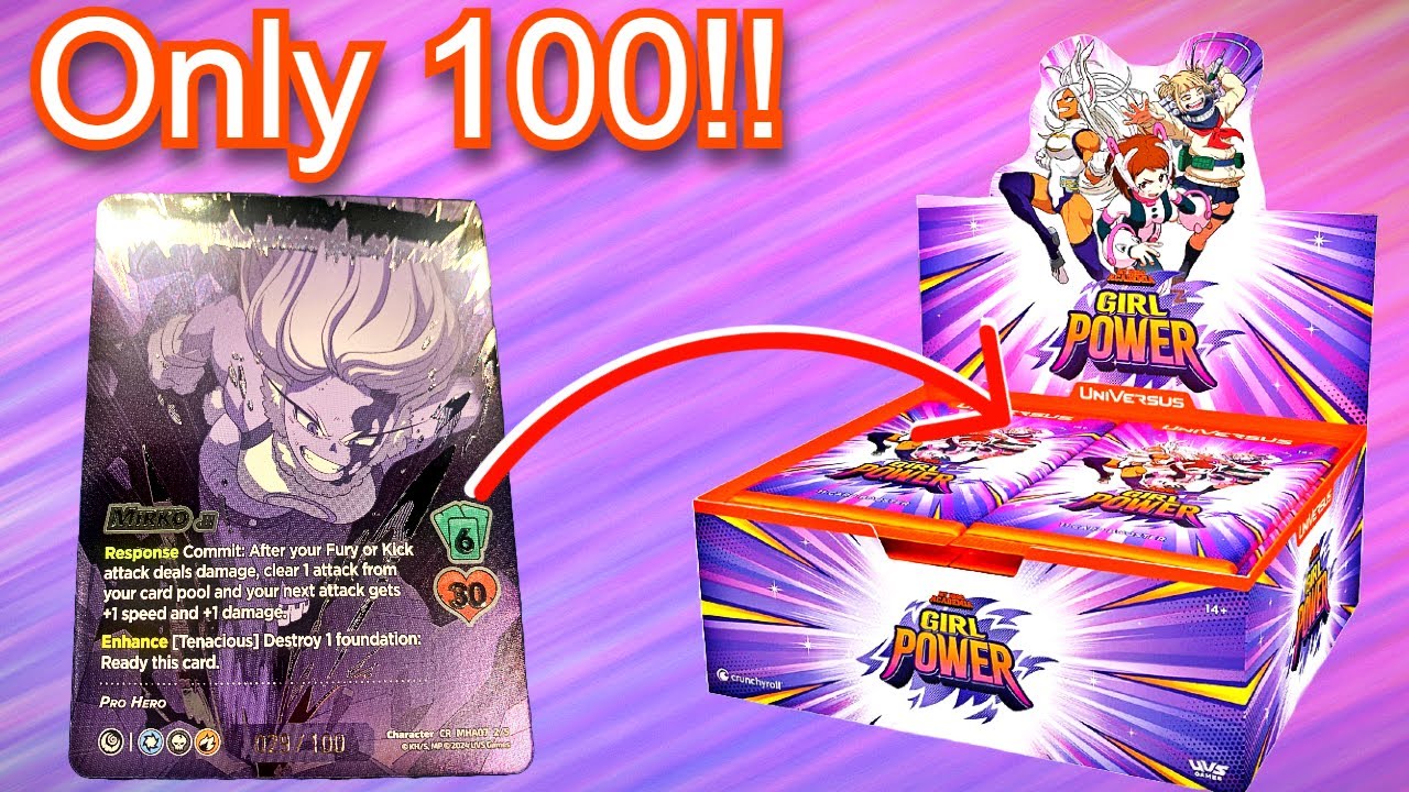 universus my hero academia girl power booster box opening