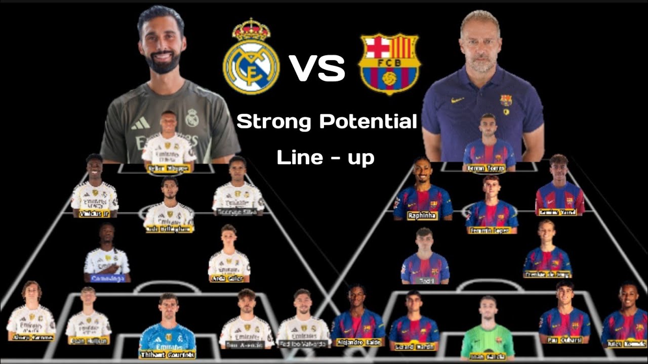 🔵REAL MADRID VS BARCELONA ll HEAD TO HEAD POTENTIAL LINEUP 🔥 UNDER ALVARO ARBELOA VS HANS FLICK 2026