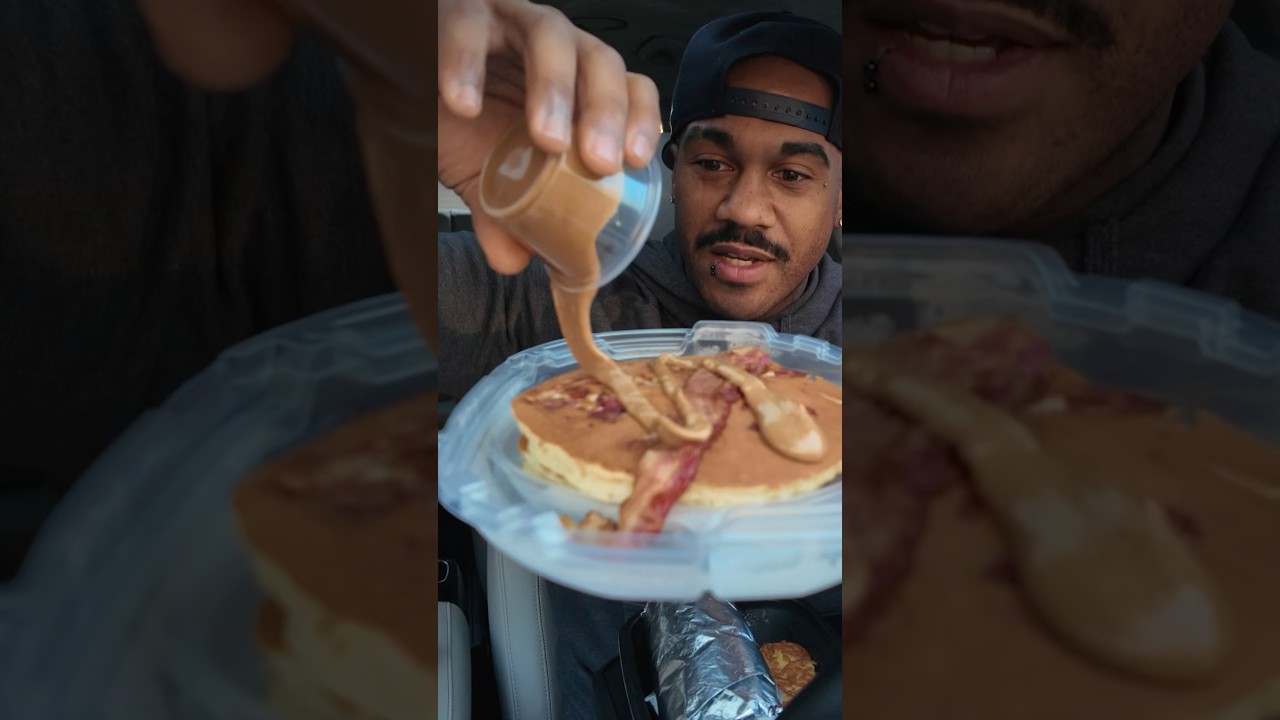 Maple Bacon Pancakes 🥞 From IHOP 🔥#shorts