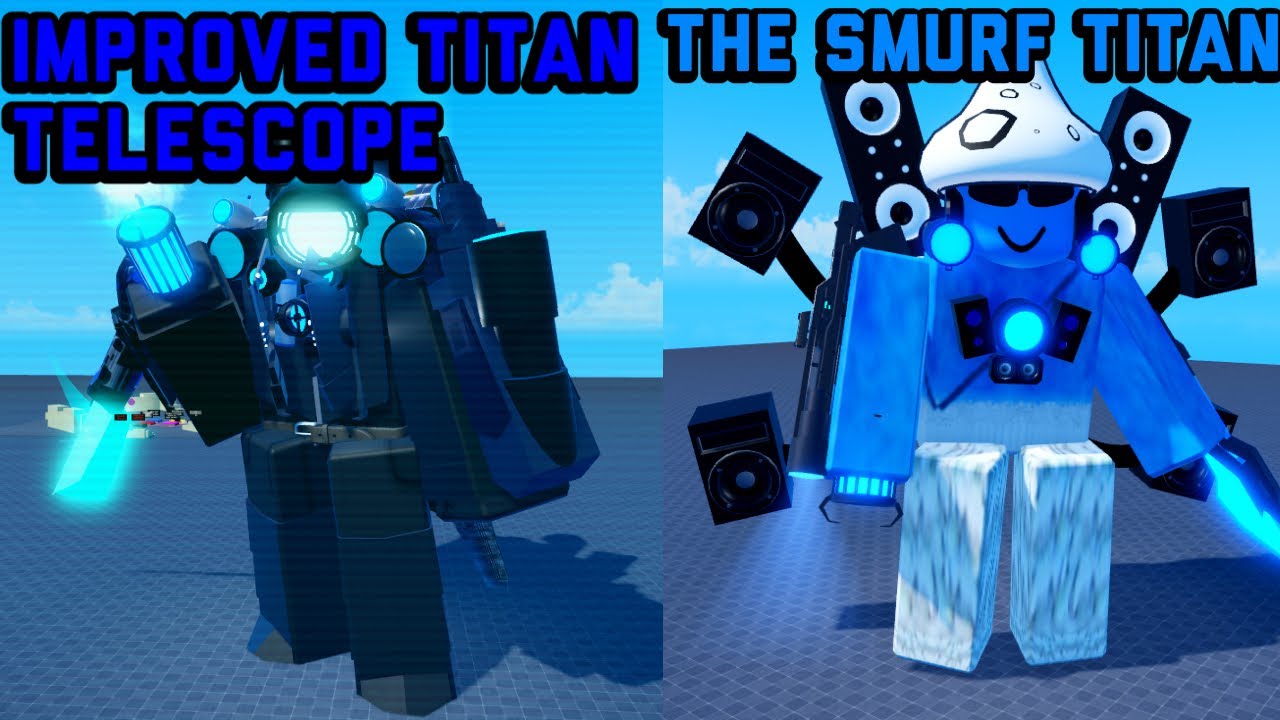 Improved Titan telescope vs the Smurf Titan | super box siege defense | Roblox