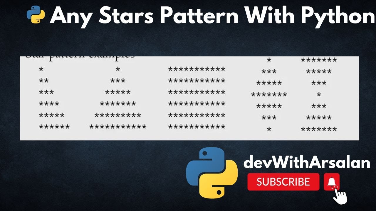 Reverse Hill Pattern of STARS with Python | Create a Python project #youtube #youtuber #trending