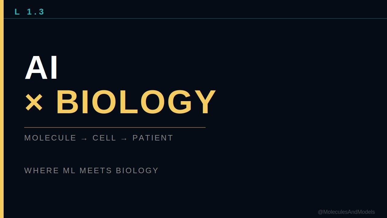 Lecture 1.3: AI/ML Across Biological Scales | Where Computation Meets Biology
