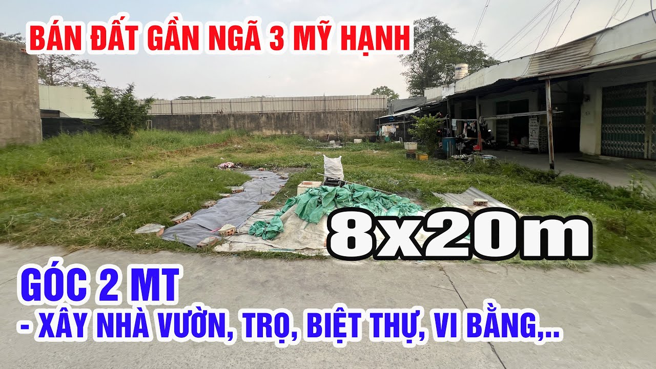 Đất gần ng&atilde; 3 mỹ hạnh, 8x20m, c&aacute;ch tỉnh lộ 824 chỉ 200m, d&acirc;n cư đ&ocirc;ng k&iacute;n | Hằng B&aacute;n Đất