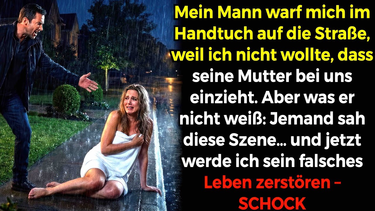 😤🥼Mein Mann setzte mich im Handtuch vor die Tür, weil ich seine Mutter ablehnte. Aber…🤫