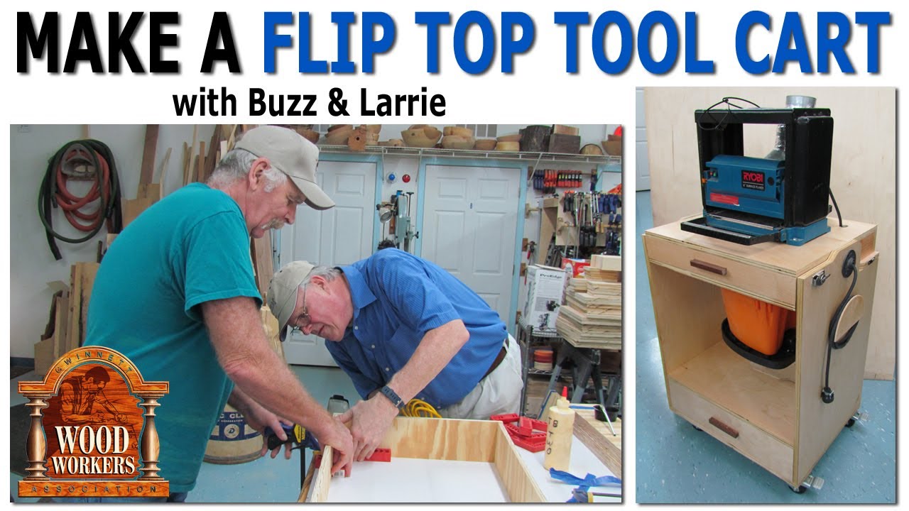 Flip top tool cart
