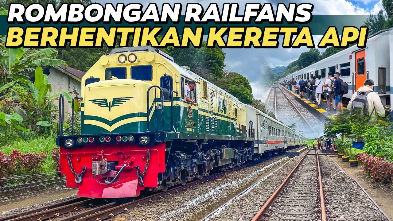 KERETA API RELA BERHENTI GARAHAN ! MENURUNKAN DAN MENAIKKAN ROMBONGAN RAILFANS!! Trip KA Pandanwangi