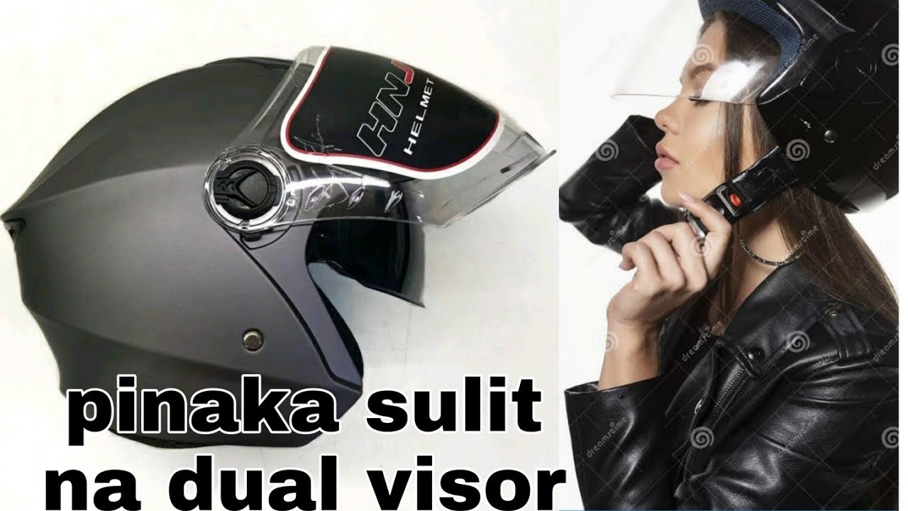 hnj half face dual visor review