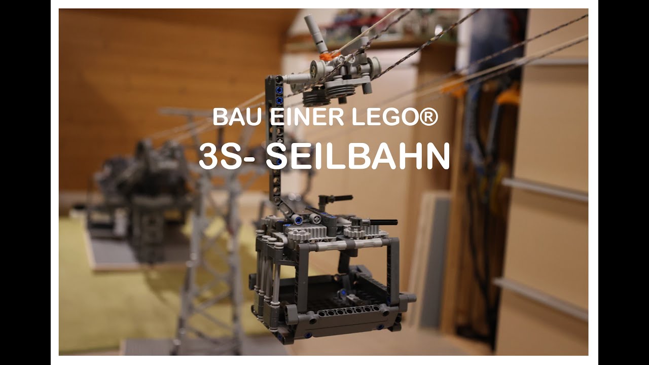 Construction of a detachable Lego 3S- cable car/ Bau einer Lego® 3S-  Seilbahn