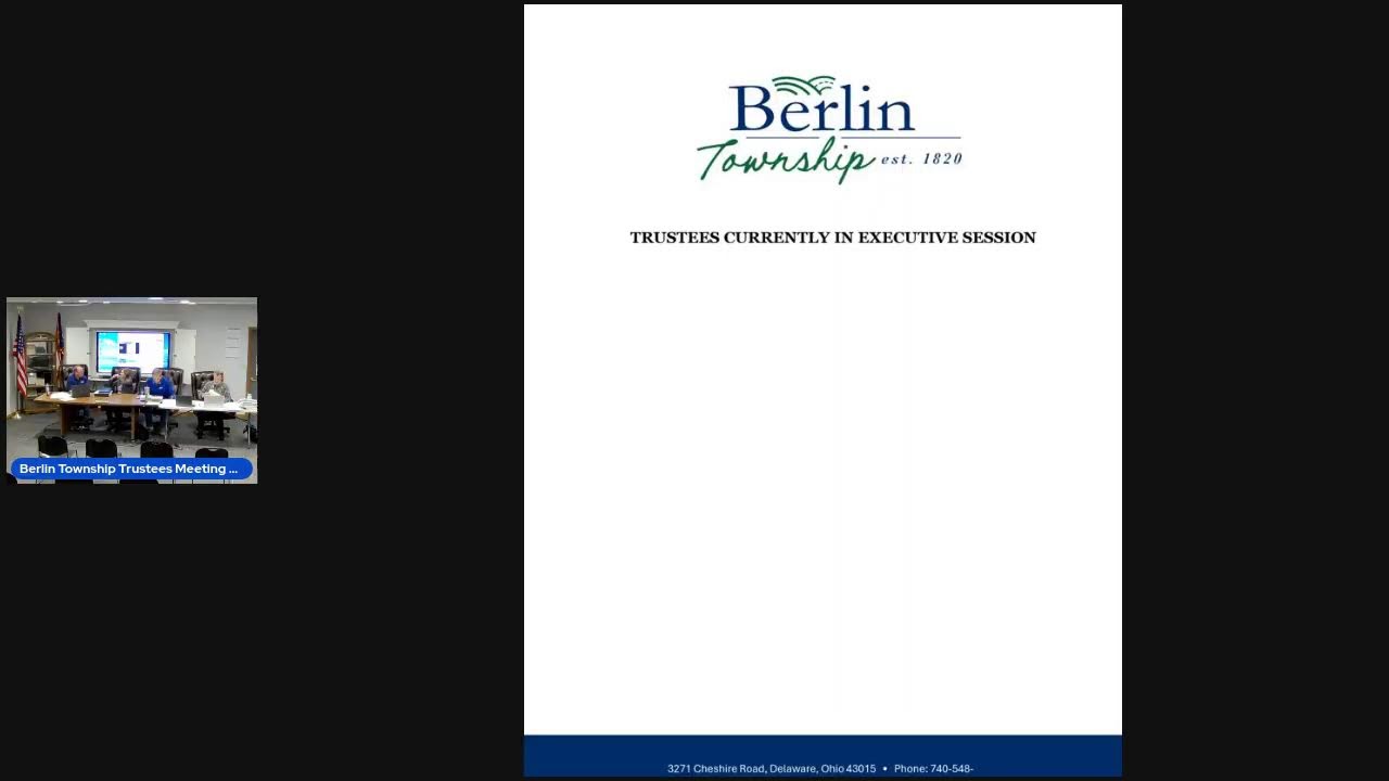 Berlin Township Trustees Meeting 06/10/2024