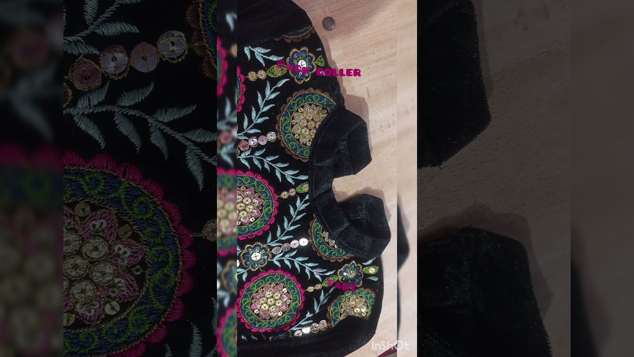 making back coller and front design by Azra💞 #dress #fashion #sttiching