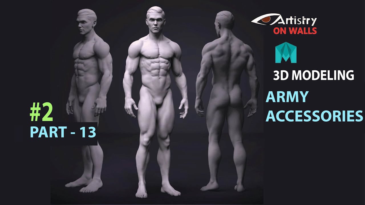 #2 Army Accessories ( Part-13 ) Autodesk 3D Maya character modeling Body Photo Realistic | Gun Strap