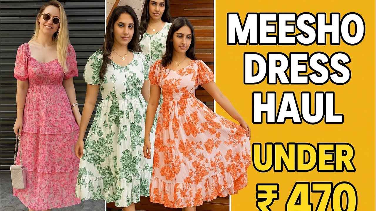 Meesho Maxi Dress Haul Under ₹470 | Budget-Friendly Dresses Try On & Review