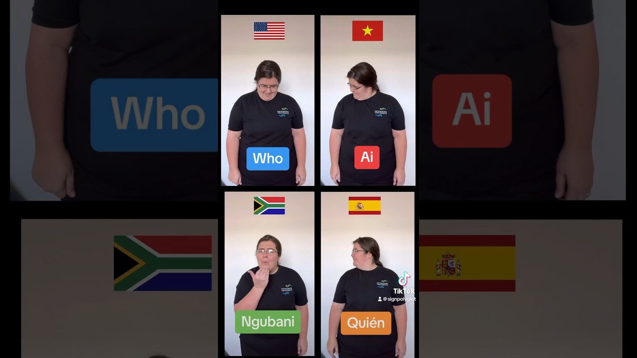 How to sign #WHO in #Vietnam #Spain #SouthAfrica #signlanguage and #ASL