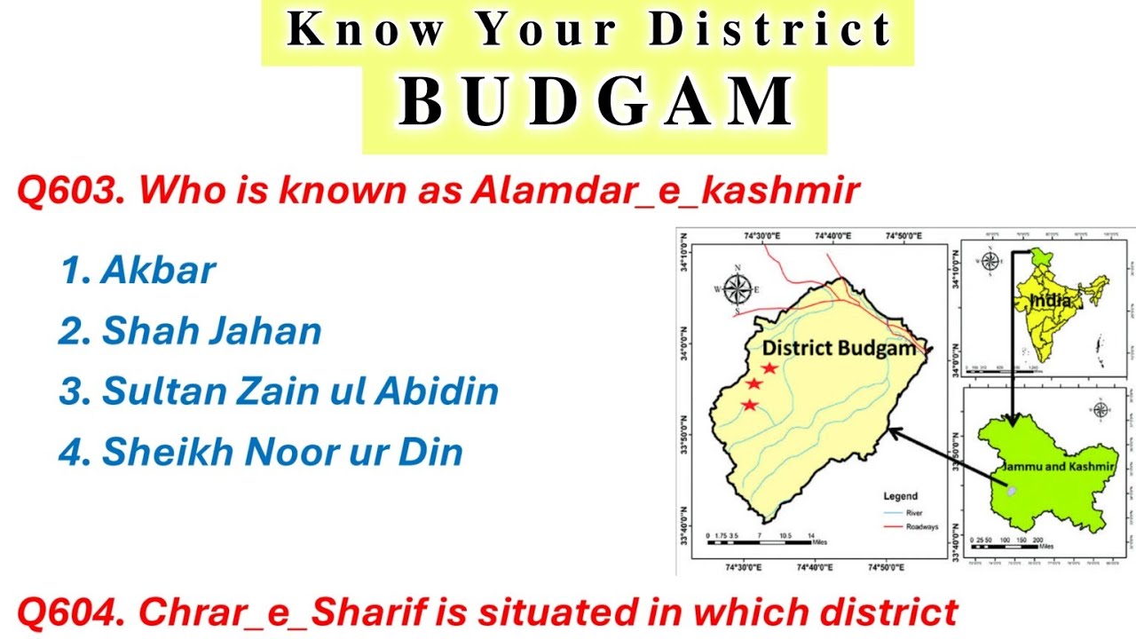 Know Your District || Budgam District Facts || GK of J and K || @TheAspirants01
