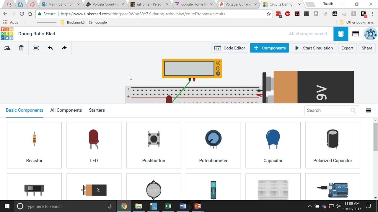 Создание последовательных и параллельных цепей с помощью Tinkercad