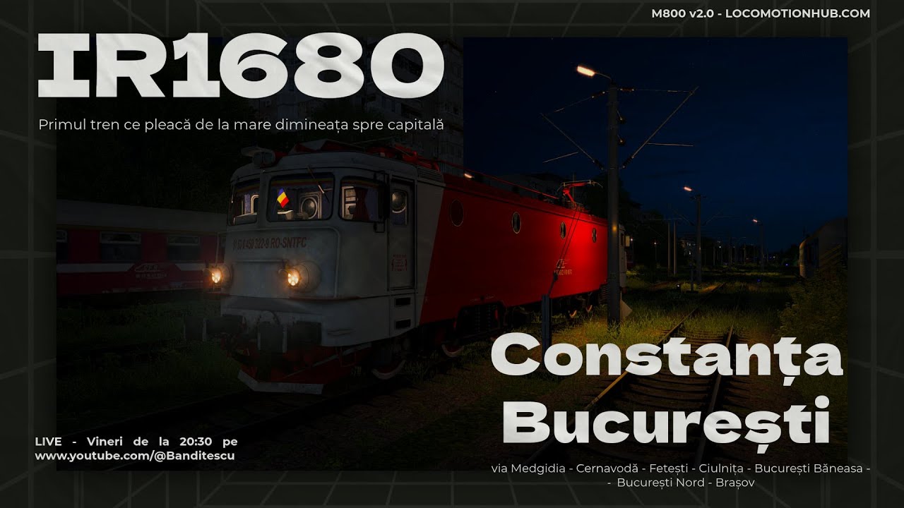 🔞TRAIN SIMULATOR ROMANIA 🟦🟨🟥 - PRIMUL TREN CE PLEACA DE LA MARE DIMINEATA SPRE CAPITALA | IR 1680