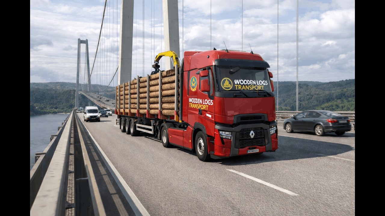 Transporting Wooden logs in ETS2