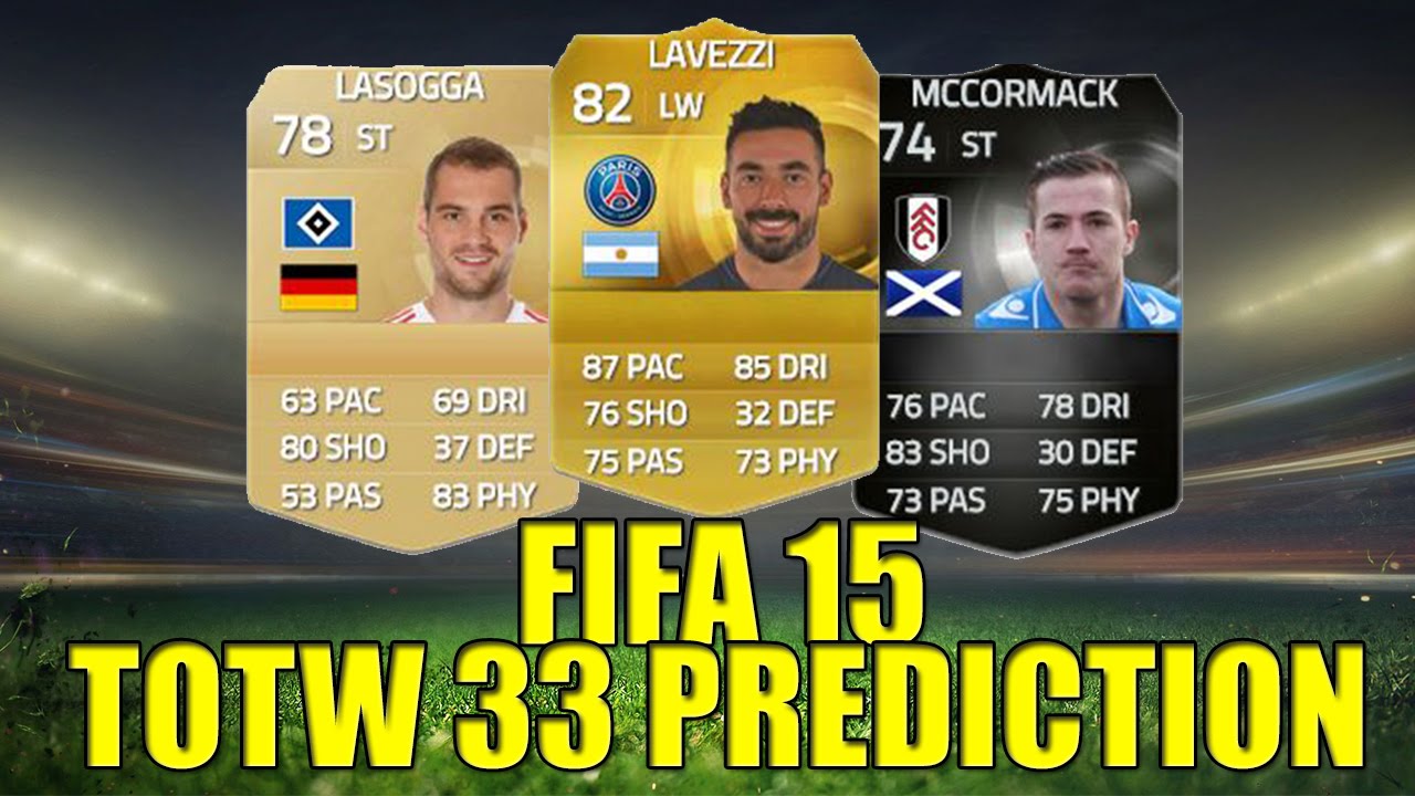 FIFA 15 | TOTW 33 PREDICTION feat. LAVEZZI, LASOGGA & MCCORMACK