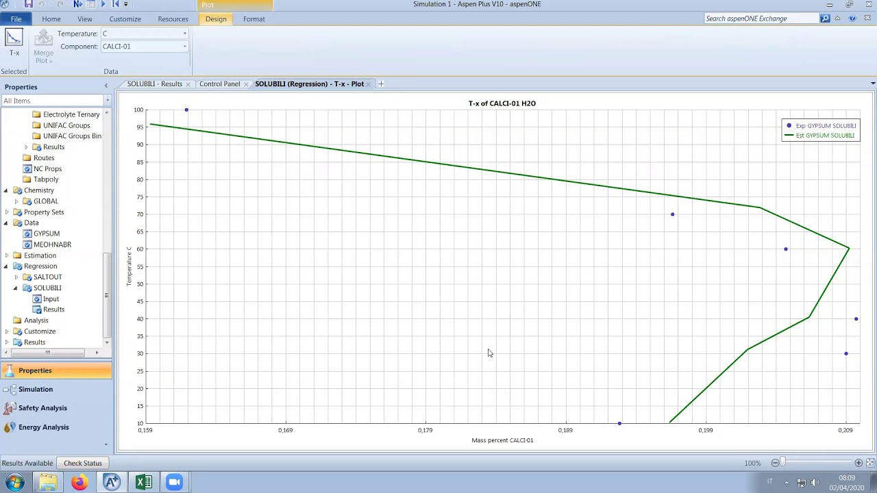 Thermodynamic parameters regression in Aspen Plus 2/2