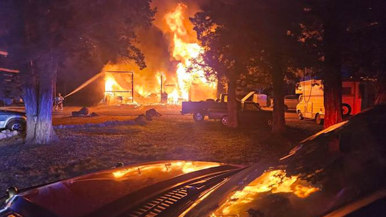 Large fire destroys shop, classic cars near Sisters Wednesday