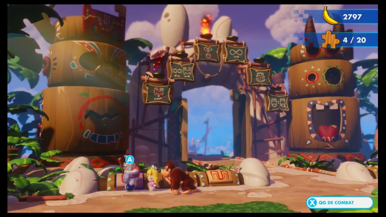 Mario Kingdom Battle : Enigme et arme en Or ! Le Mégamérou ! ! !