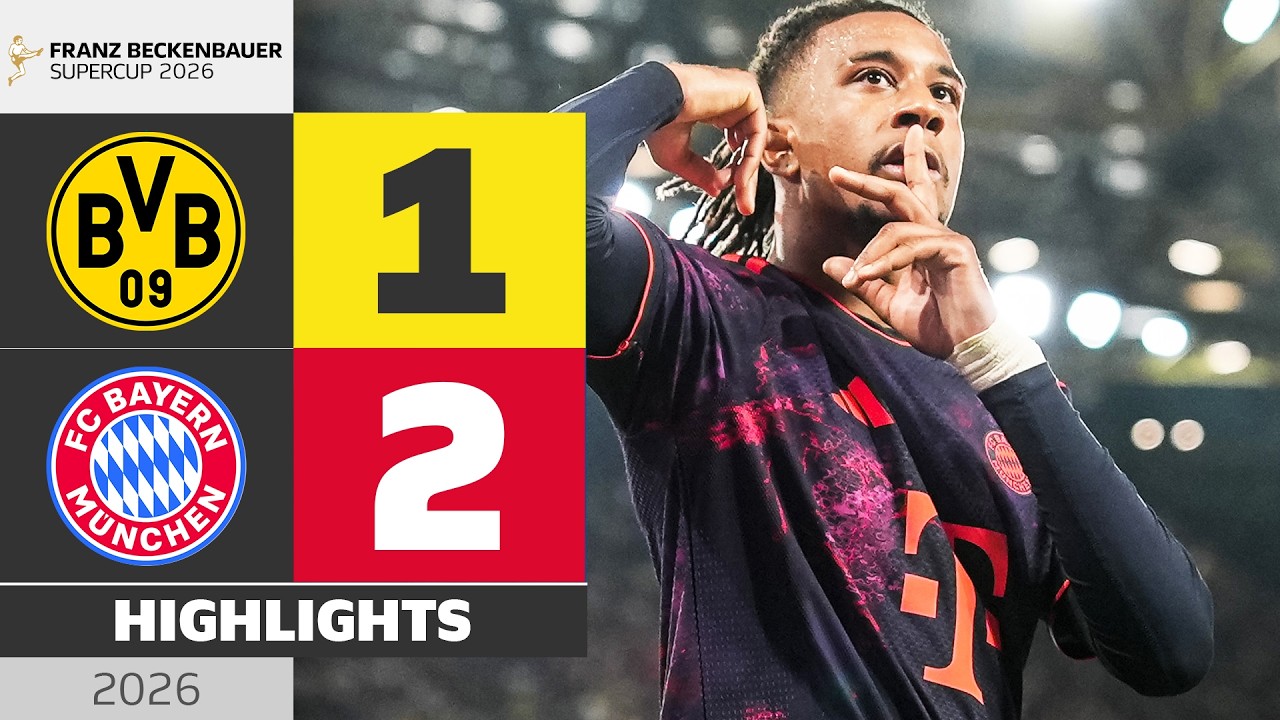 Brown & Olise &ndash; Bayern Reign Supreme! | BORUSSIA DORTMUND - FC BAYERN | Highlights | Supercup 2026