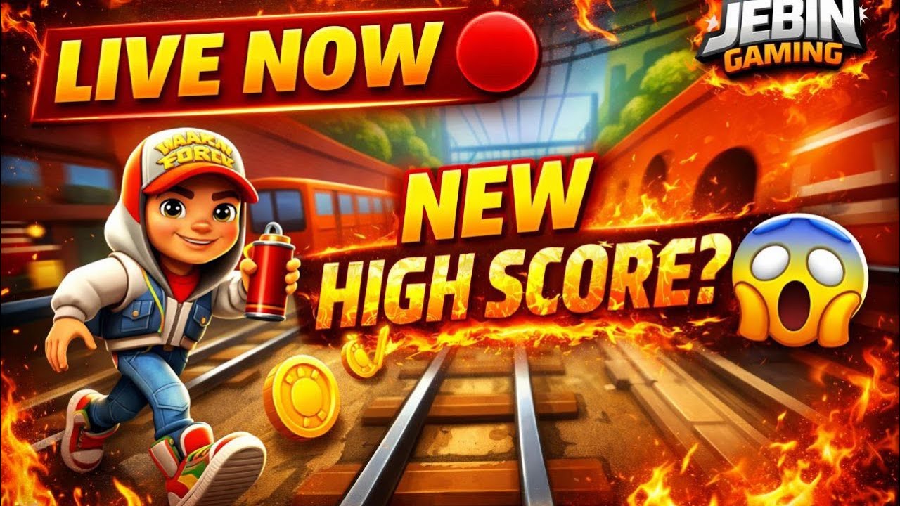 SUBWAY SURFERS LIVE 🔴 | High Score Challenge 😱🔥 | Endless Run Gameplay | Jebin Gaming