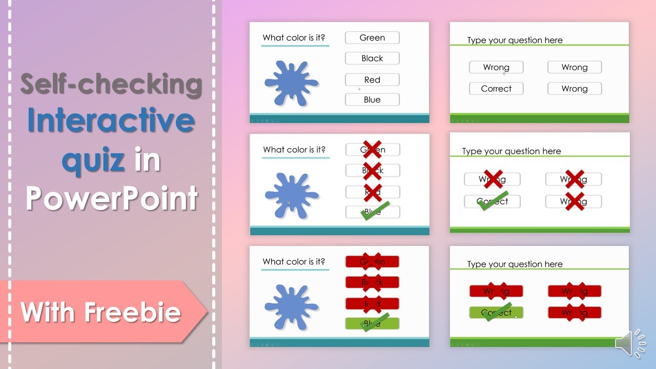Self-checking Interactive Quiz Game in PowerPoint