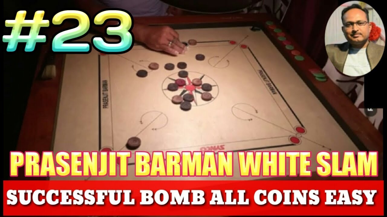 TRICK|CARROM TRICK SHOTS|AMAZING WHITE SLAM| BY PRASENJIT BARMAN FROM DIBRUGARH ASSAM #23