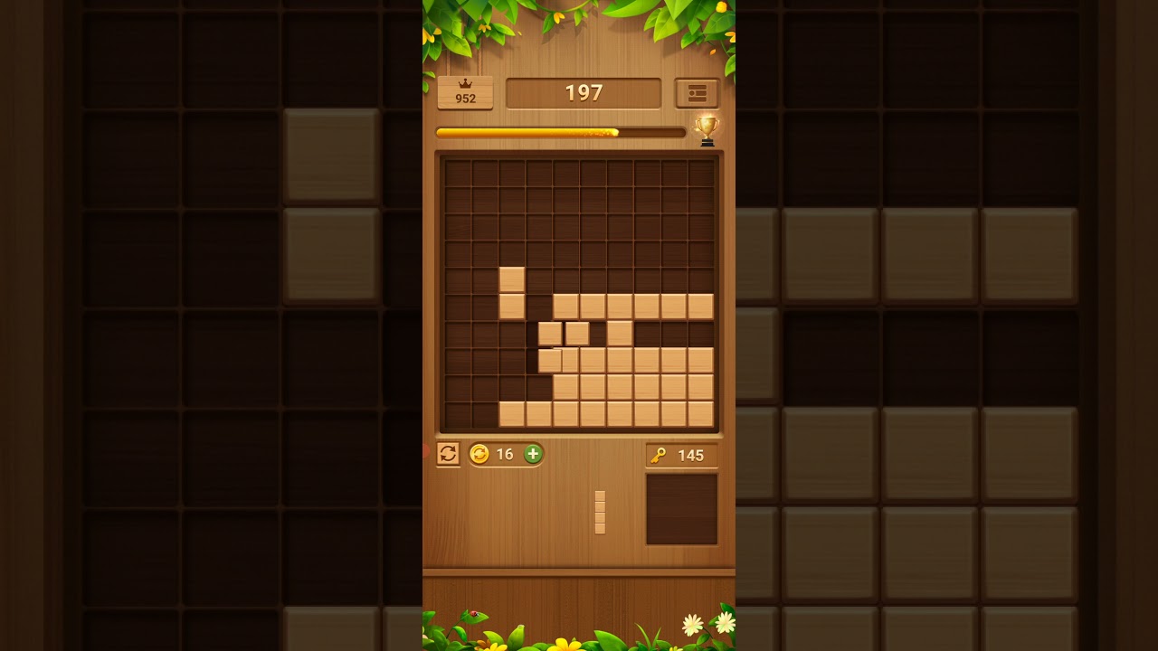 Combo 3 hits । Wood block puzzle game। New wood Block Game android apps । #shorts