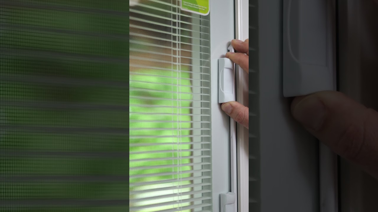 Sliding Door Upgrade: Built-In Blinds Explained! #renovation #windowframes