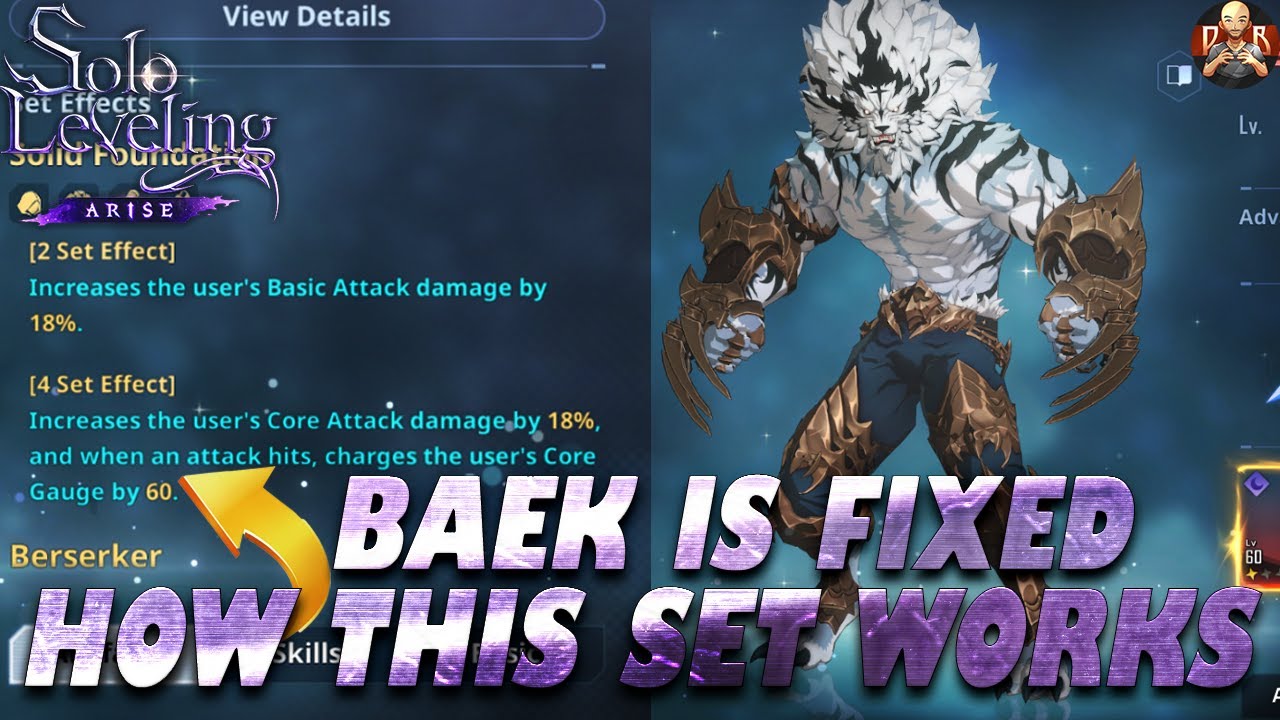 [Solo Leveling: Arise] - They FIXED SM Baek! New test numbers! How DRAGON Knight set works