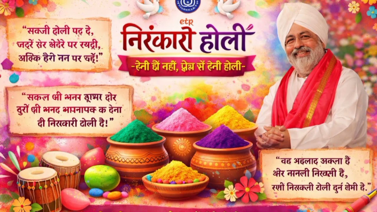 #Nirankari Vichar निरंकारी होली: रंगों से नहीं, प्रेम से सजी सच्ची होली