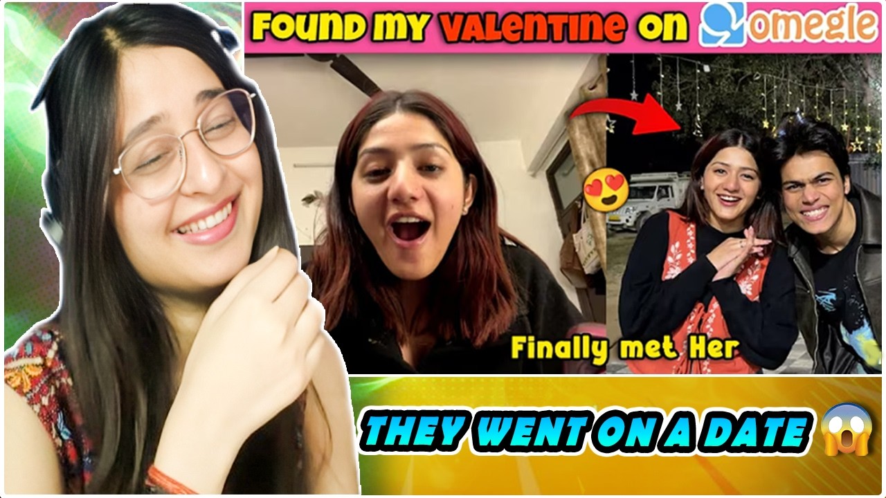 I Found My VALENTINE on OMEGLE 🤩 Reaction..😱| NidhiUnfiltered0 | @adarshuc  #omegle #valentinesday 