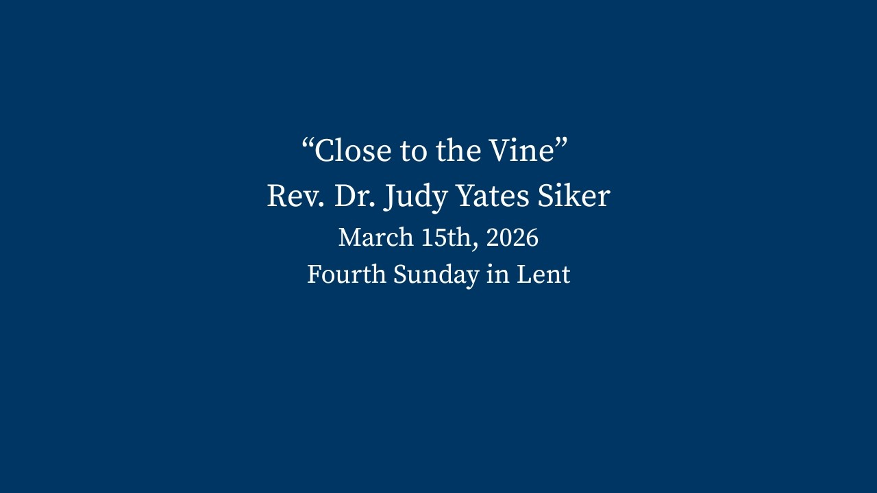 “Close to the Vine” Rev. Dr. Judy Yates Siker