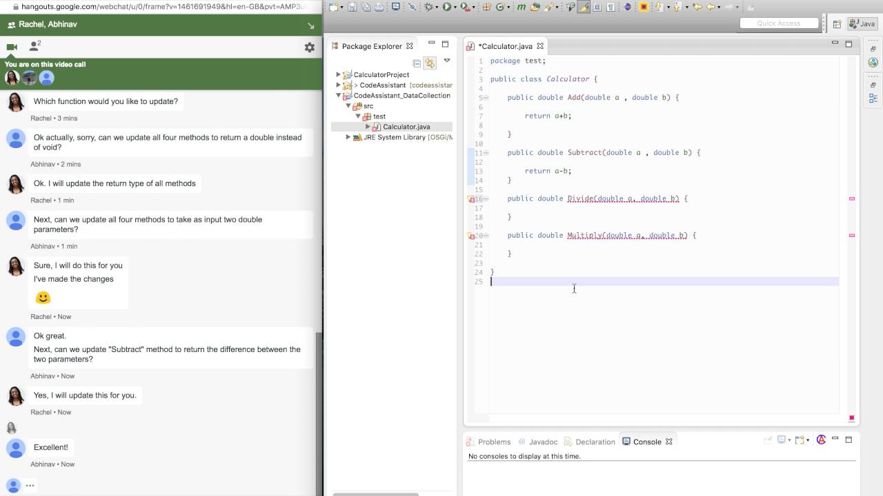 CodeAssistant Data Collection Environment Kshitij Gautam & Rachel Harsley